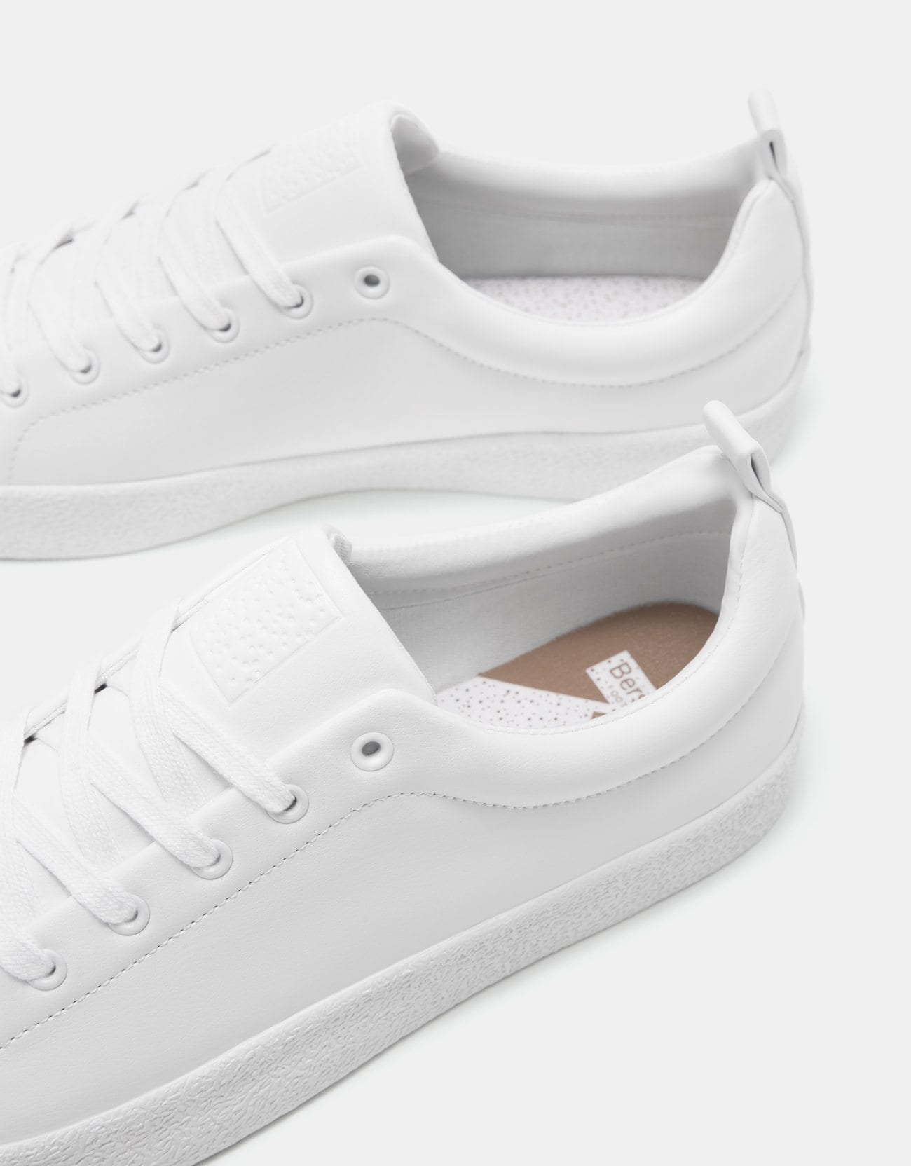 White Textured Sneakers