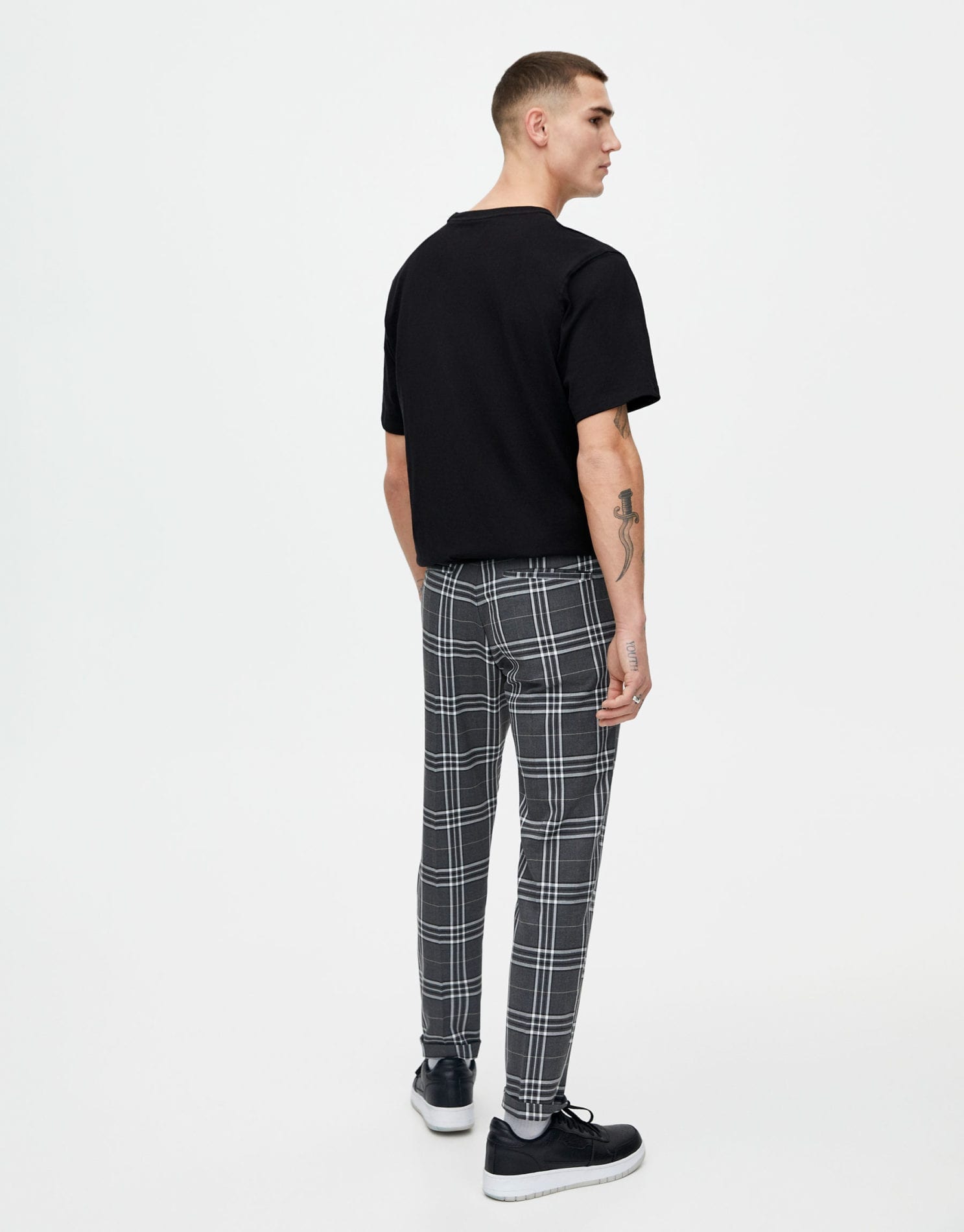Chino Trousers With Large Checks