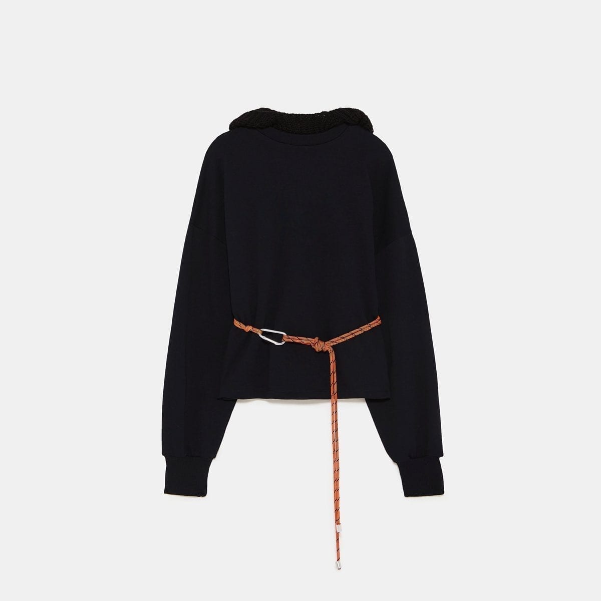 Contrasting Hooded Sweatshirt